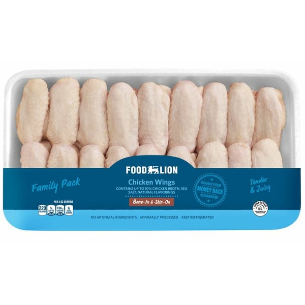 Fresh Chicken & Turkey Food Lion Bone-In & Skin-On Chicken Wings Value Pak hero