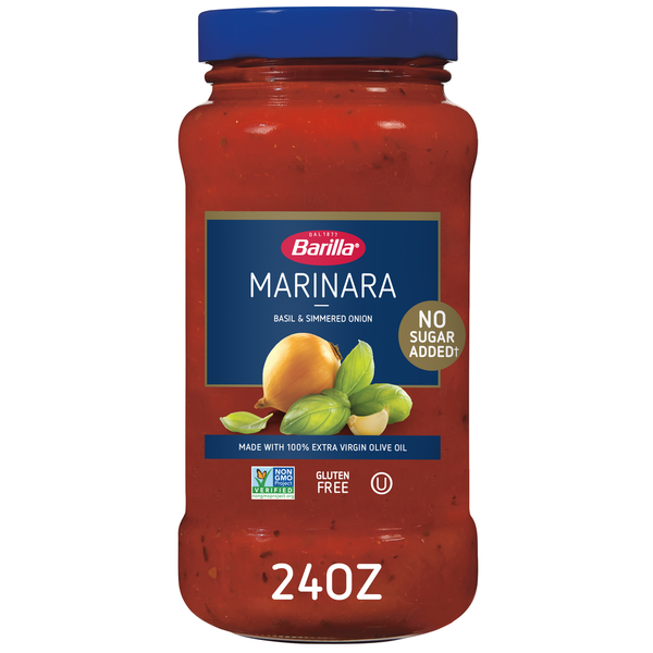 Canned Meals & Beans Barilla Marinara Basil & Simmered Onion Pasta Sauce hero