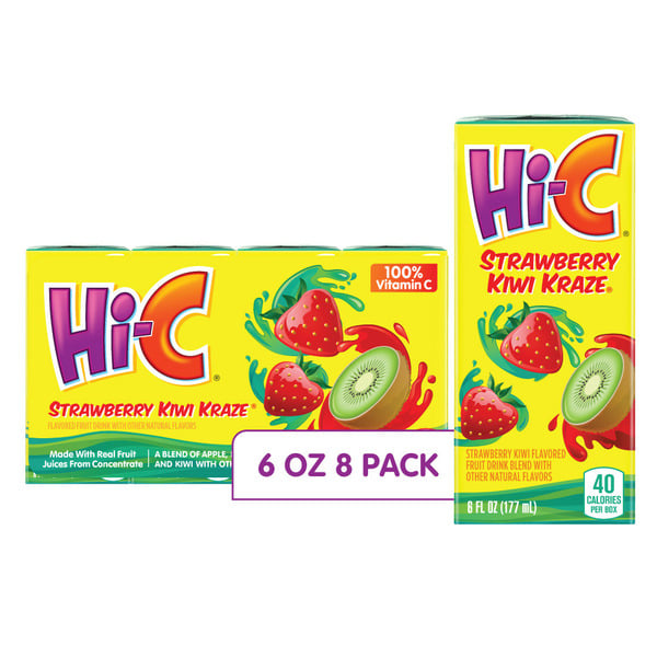 Multipack & Aseptic Juice Hi-C Strawberry Kiwi Kraze Fruit Drink hero