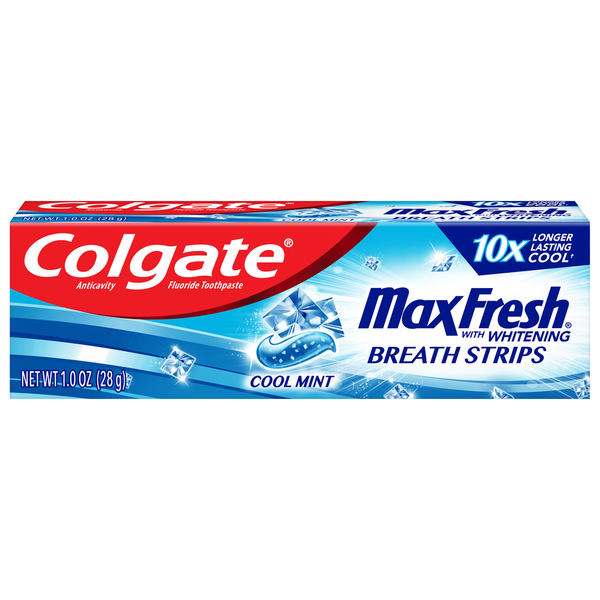 Toiletries Colgate Toothpaste, with Whitening Breath Strips, Cool Mint hero