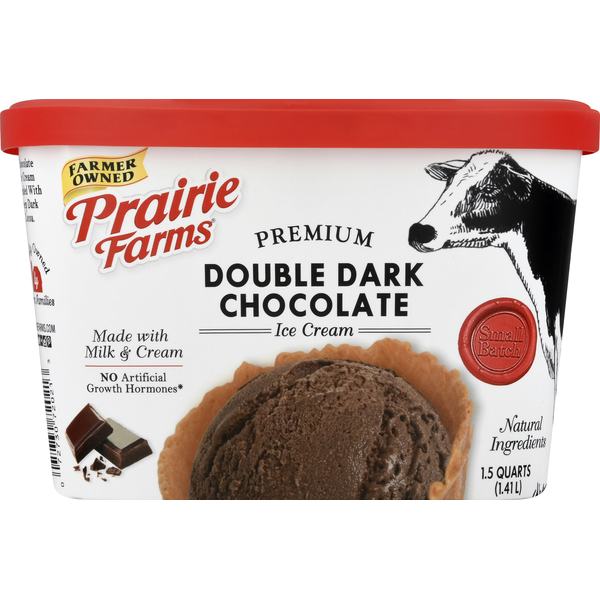 Ice Cream & Ice Prairie Farms Ice Cream, Premium, Double Dark Chocolate hero