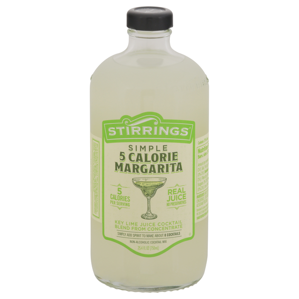 Refrigerated Stirrings 5 Calorie Margarita Mix, Non Alcoholic Cocktail Mixer hero