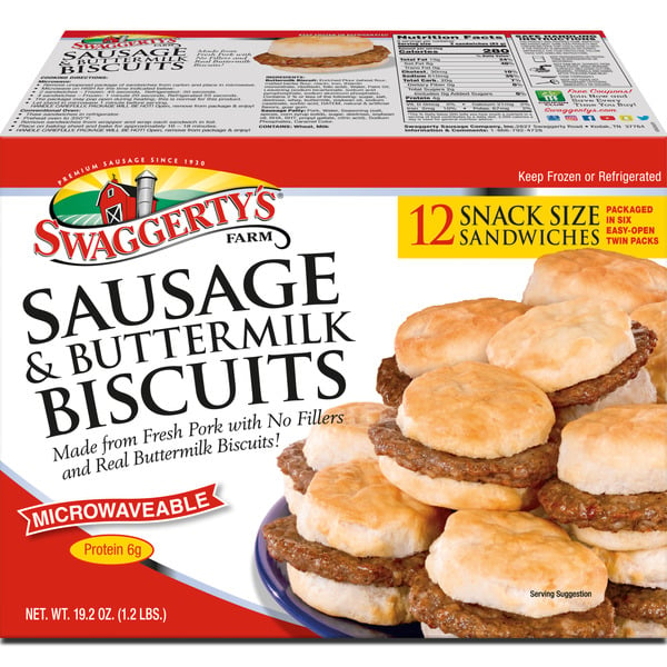 Frozen Breakfast Swaggerty's Farm Sausage & Buttermilk Biscuits, Snack Size hero