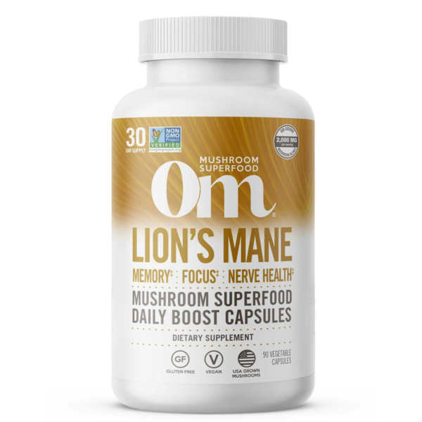 Vitamins & Supplements Om Lion's Mane, Mushroom Capsules Supplement, Memory Support hero