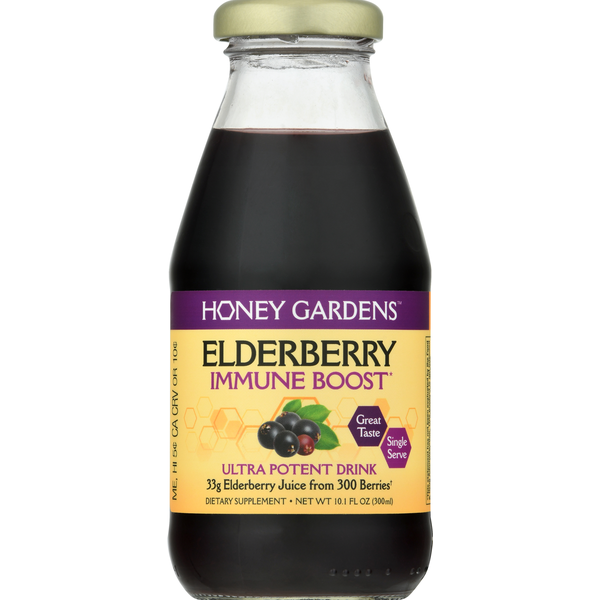 Vitamins & Supplements Honey Gardens Elderberry Juice, Immune Boost hero