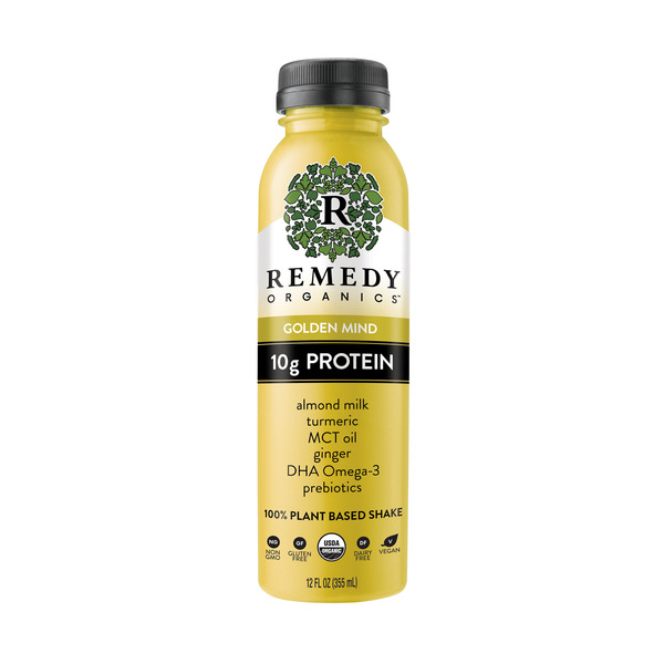 Juice & Nectars Remedy Organics Golden Mind Plant-Based Protein Wellness Shake, Ready-to-Drink hero