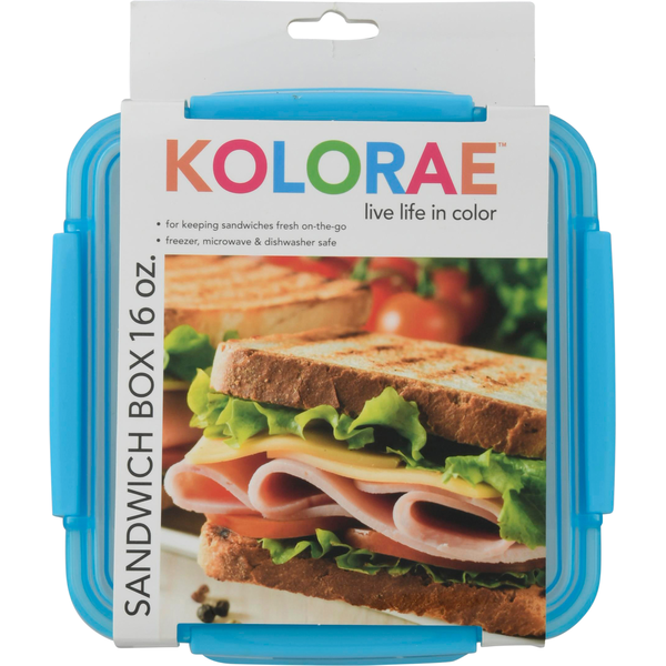 Food Storage Kolorae Sandwich Box, 16 Ounce, KOL-0656 hero