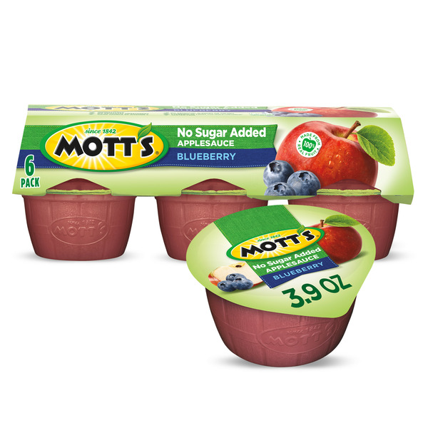 Canned/Jarred Fruits Mott's No Sugar Added Blueberry Applesauce hero