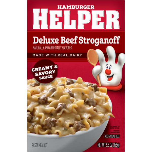 Instant Foods Hamburger Helper Pasta Meal Kit, Deluxe Beef Stroganoff hero