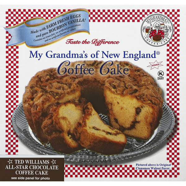 Candy & Chocolate My Grandma's of New England Coffee Cake, Ted Williams All-Star Chocolate hero