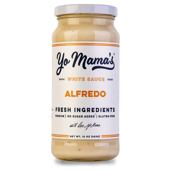 Pasta Sauce Yo Mama's Foods Classic Alfredo hero