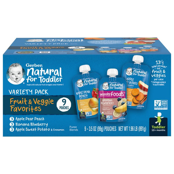 Baby Food & Formula Gerber Toddler Fruit & Veggie Value Set Baby Food Pouches - / Each hero