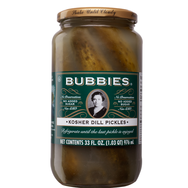 Refrigerated Condiments Bubbies Kosher Dill Pickles hero