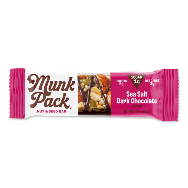 Candy & Chocolate Munk Pack Sea Salt Dark Chocolate Nut & Seed Bars hero