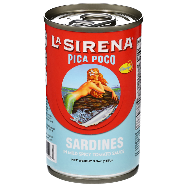 Canned Meat, Seafood & Beans La Sirena Sardines, in Spicy Tomato Sauce hero