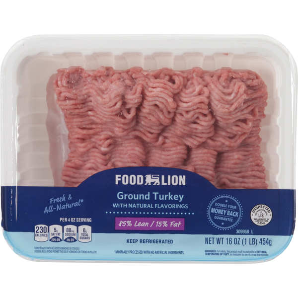 Fresh Chicken & Turkey Food Lion 85% Lean Ground Turkey hero