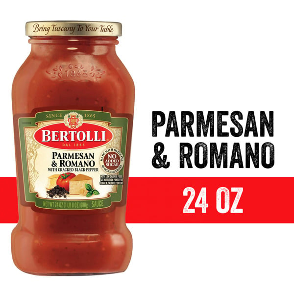 Pasta Sauce Bertolli Parmesan and Romano Sauce hero