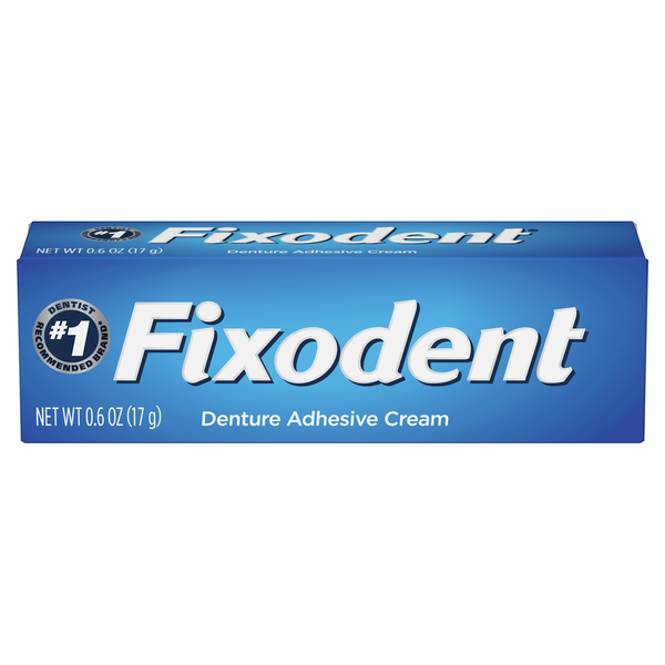 Oral Care Fixodent Denture Adhesive Cream, 0.6 oz (17 g) hero