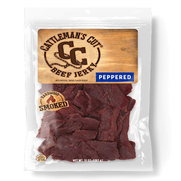 Popcorn & Jerky CattleMan's Cut Peppered Steakhouse Beef Jerky hero