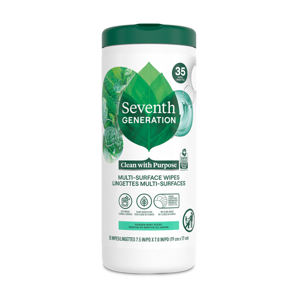 Seventh Generation Multi Surface Cleaning Wipes Garden Mint hero