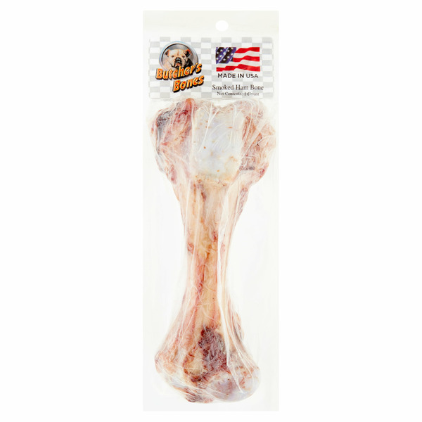 Dog Food & Care Butcher's Bones Hickory Smoked & Fully Cooked Ham Bone Dog Chews hero