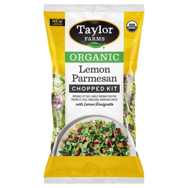 Packaged Vegetables & Fruits Taylor Farms Organic Lemon Parmesan Chopped Salad Kit hero