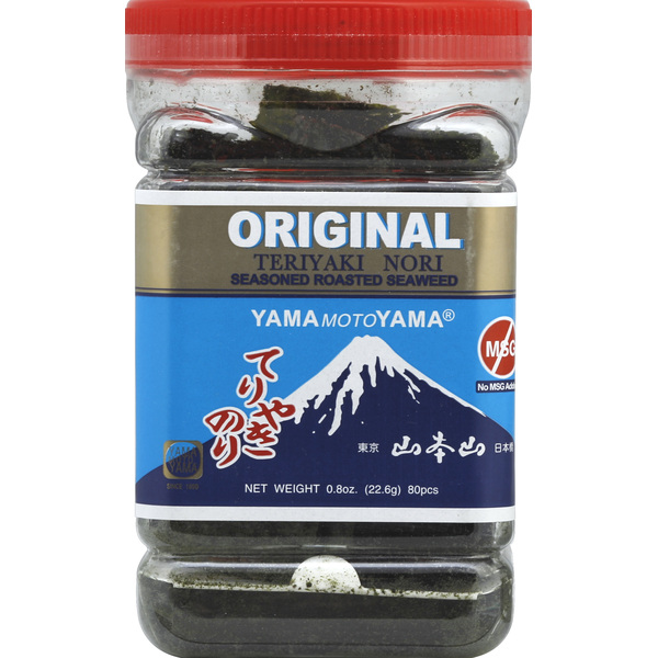 Dried Seafood & Meat Yama Moto Yama Seaweed, Seasoned Roasted, Teriyaki Nori, Original hero