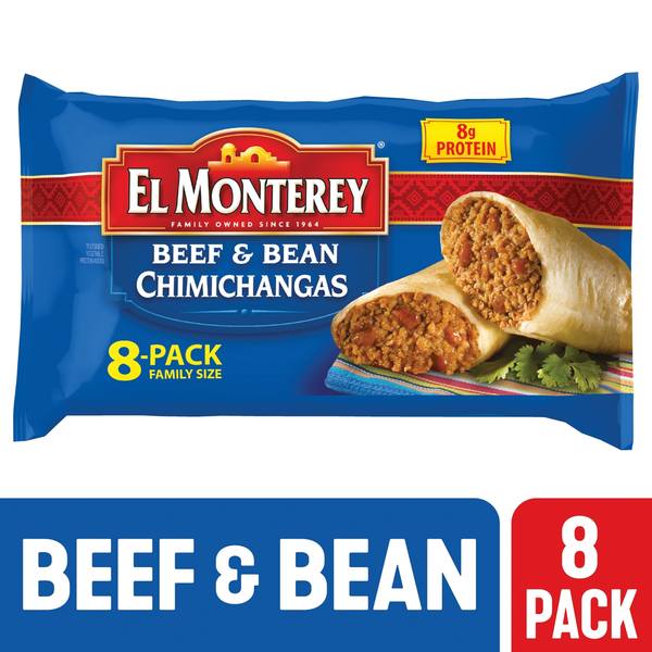 Frozen Foods El Monterey Beef & Bean Chimichangas hero