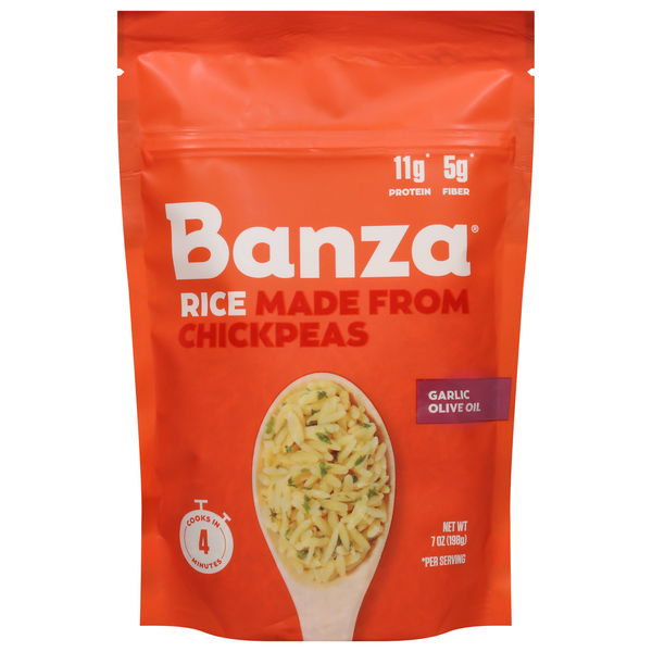 Grains, Rice & Dried Goods Banza Rice, Garlic Olive Oil hero