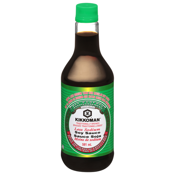 Marinades & Meat Preparation Kikkoman Less Sodium Soy Sauce hero