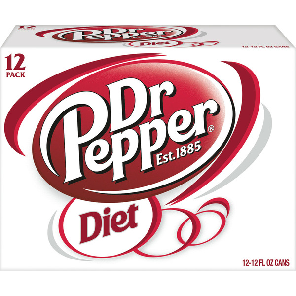 Soft Drinks Dr Pepper Soda, Diet, 12 Pack hero