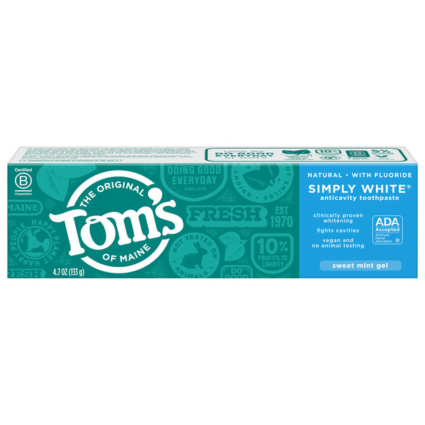 Oral Hygiene Tom's of Maine Natural Fluoride Toothpaste, Sweet Mint hero