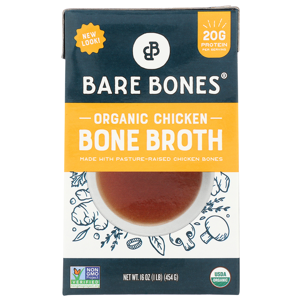 Soup, Broth & Bouillon Bare Bones Organic Chicken Bone Broth hero