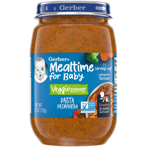 Baby Food & Formula Gerber Mealtime Veggie Power Baby Food Pasta Primavera Jar hero