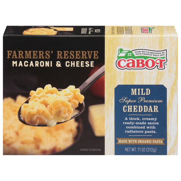 Instant Foods Cabot Macaroni & Cheese, Cheddar, Mild, Super Premium hero