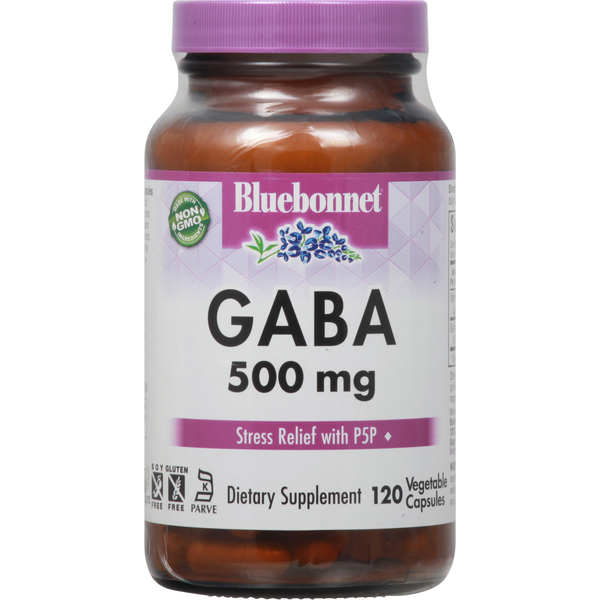 Bluebonnet Gaba, 500 mg, Vegetable Capsules hero