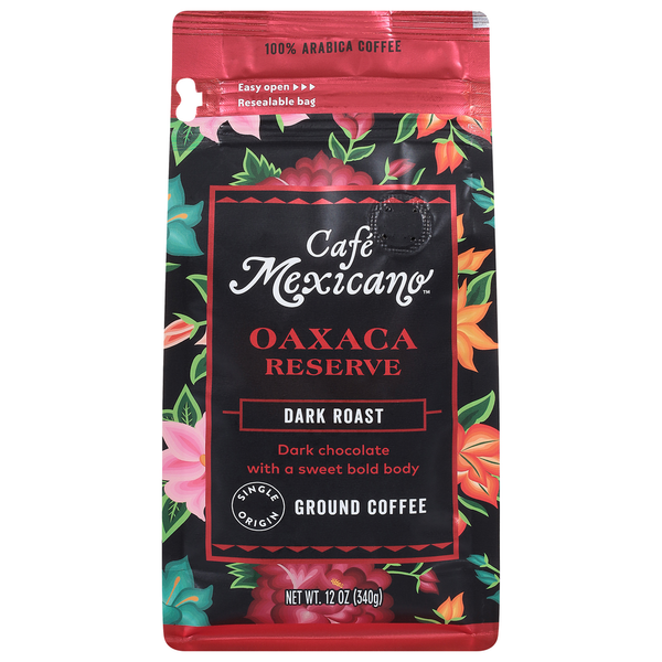 Cafe Mexicano Coffee, 100% Arabica, Ground, Dark Roast, Oaxaca Reserve hero