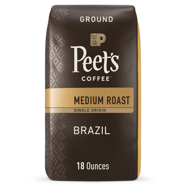 Coffee Peet's Coffee Single Origin Brazil, Medium Roast Ground Coffee, Bag hero