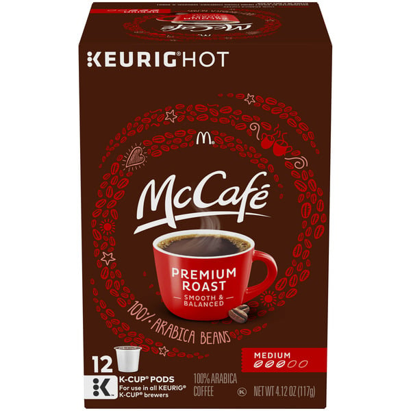 Coffee Grounds and Whole Beans McDonald’s McCafé Premium Medium Roast K-Cup Pods hero