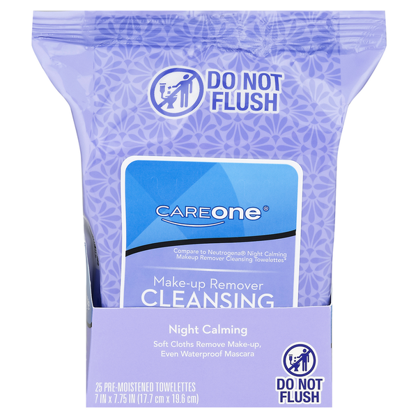 Body Lotions & Soap CareOne Make-Up Remover Cleansing Towelettes Night Calming hero