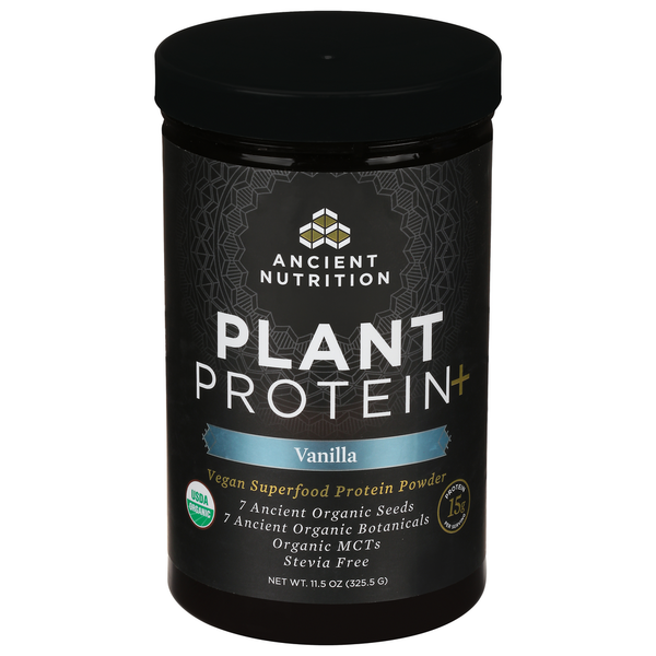 Protein & Meal Replacements Ancient Nutrition Plant Protein+, Vanilla hero