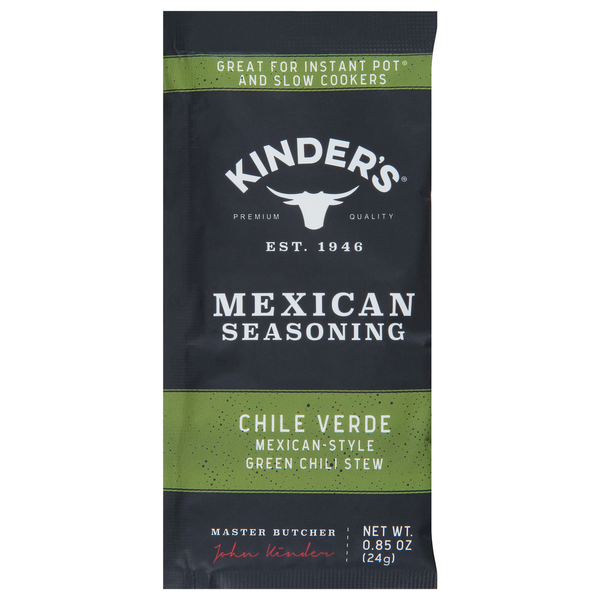 Instant Foods Kinder's Mexican Seasoning, Chile Verde hero