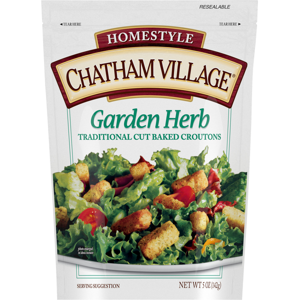 Salad Dressing & Toppings Chatham Village Garden Herb Traditional Cut Baked Croutons hero