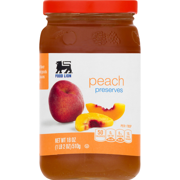 Spreads, Jam & Jelly Food Lion Preserves, Peach hero