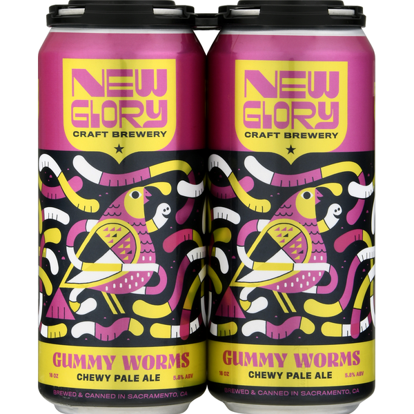 Beers & Coolers New Glory Craft Brewery Beer, Chewy Pale Ale, Gummy Worms hero