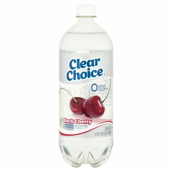 Water, Seltzer & Sparkling Water Clear Choice Ice Black Cherry Flavored Sparkling Water Beverage hero