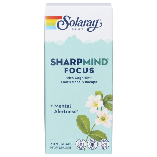 Dietary Supplements Solaray Sharpmind Nootropics Focus hero