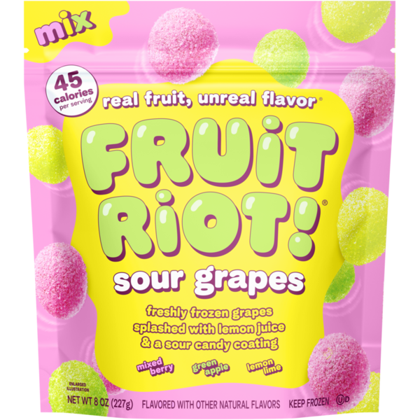 Fruit Riot sour candy grapes mix hero