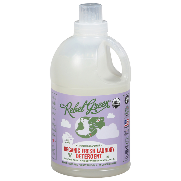 Laundry Rebel Green Detergent, Organic Fresh Laundry, Lavender & Grapefruit hero