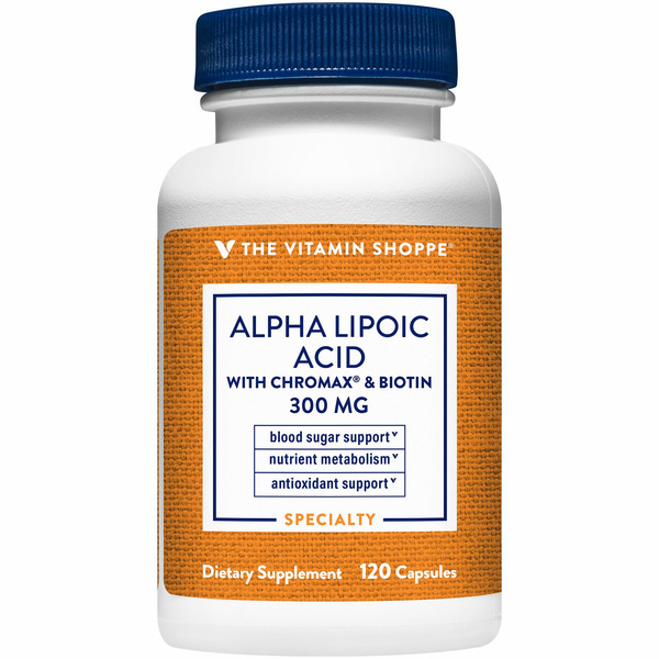 Antioxidants The Vitamin Shoppe Alpha Lipoic Acid Antioxidant with Chromax & Biotin - 300 MG (120 Capsules) hero